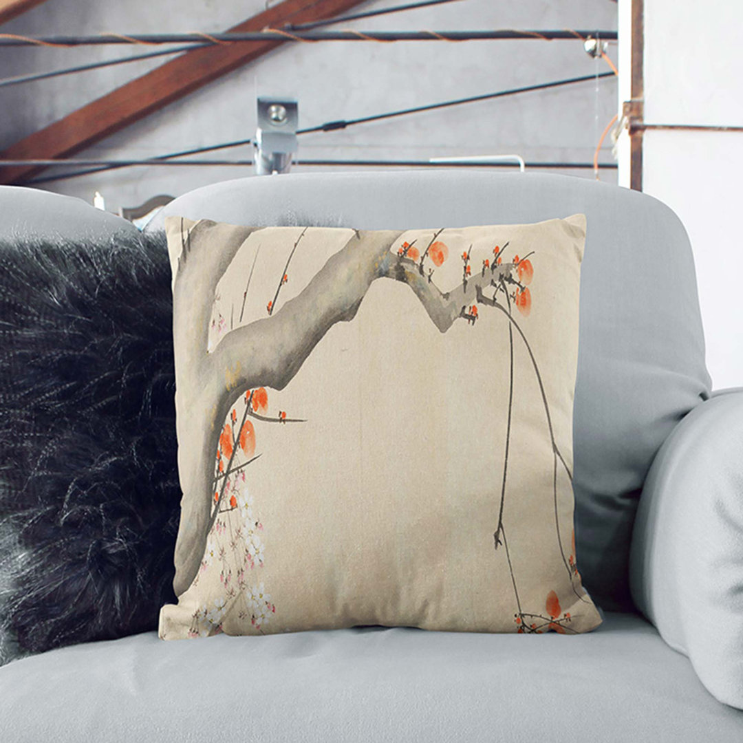 Flowers of the Four Seasons Vol.2 by Sakai Hoitsu Cushion with Filling