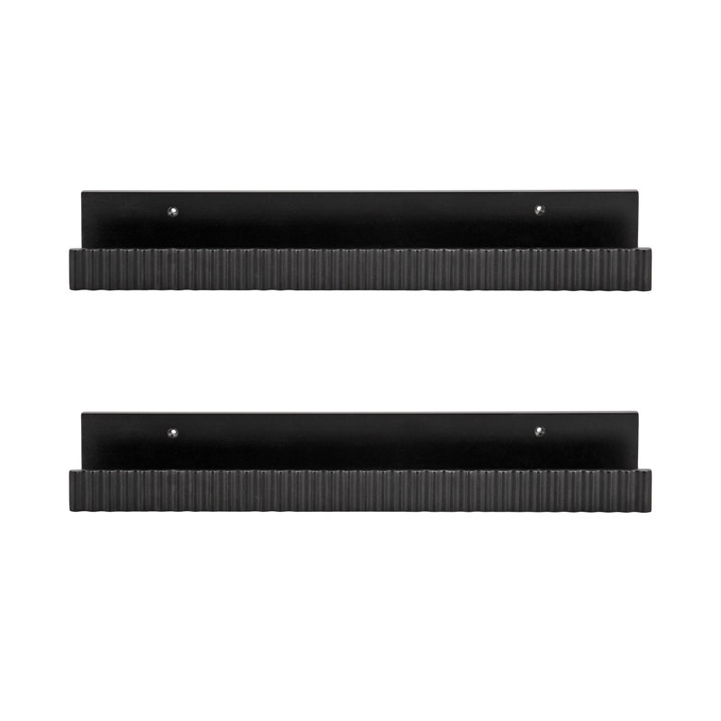 Two-Piece Picture Ledge Shelf Set, Black
