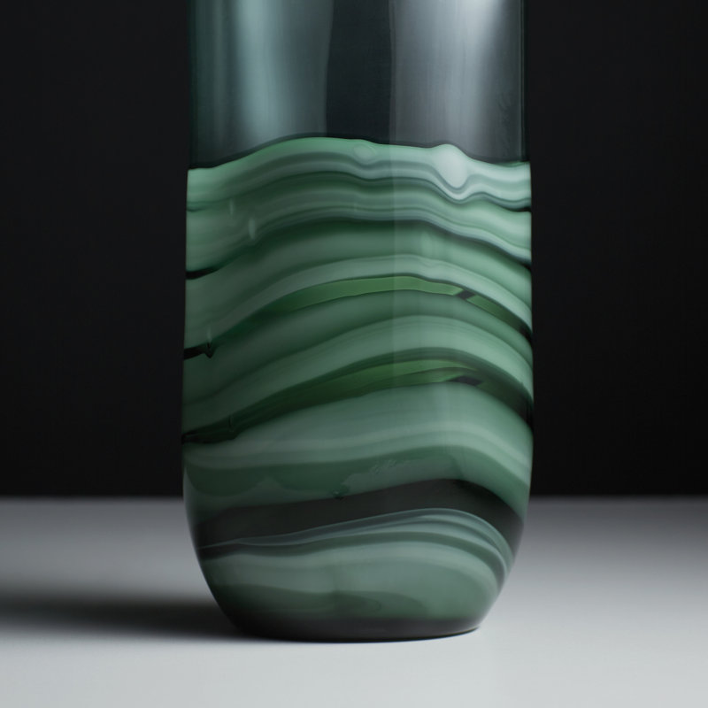 Torrent Glass Table Vase, 8.75" H x 8.25" W x 5.5" D