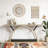 2-Tier Console Table Entryway Table with Half Moon Frame-2037037480
