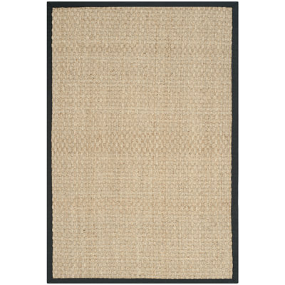 Natural Black Seagrass Rug