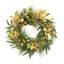 Couronne de Noël de 61 cm de diamètre avec ornements dorés