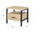 Oak & Black Accent Table, Metal Legged, 1 Storage Drawer And Open Shelf Table In Black, Compartment Unit