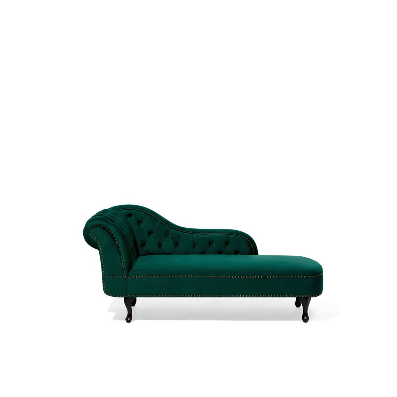 Hartell Upholstered Chaise Lounge, Green