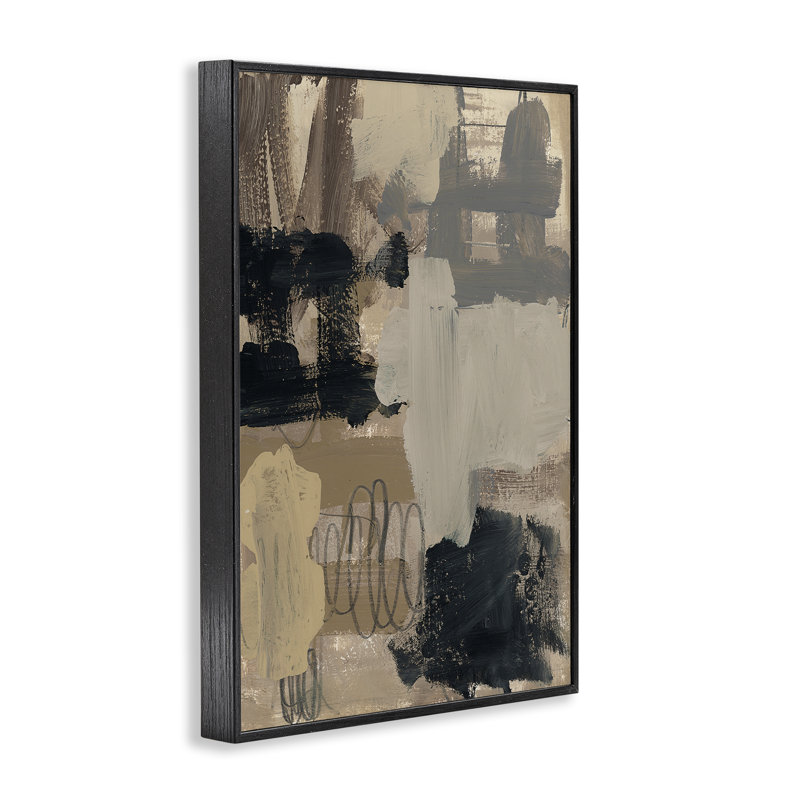 Tenant une composition, estampe numérique, conception de Brent Baker, H 18 po x l 12 po, Giclée encadrée noir minuit