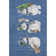 Premium Machine Washable Ingrassellino AMF1826 Happy Snowmen Holiday Rug