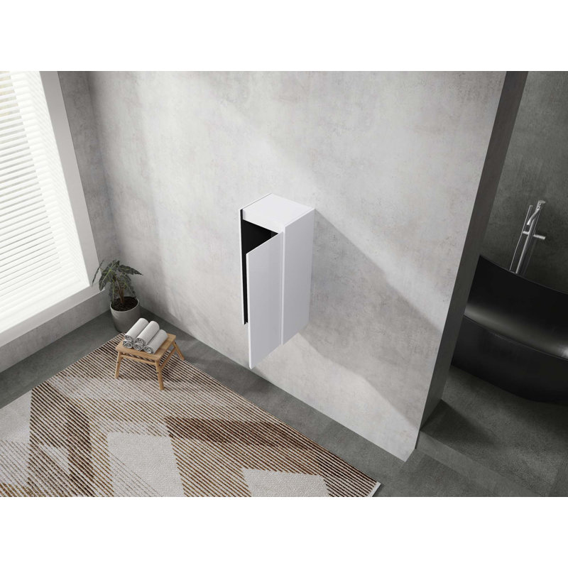 Modern Bathroom Side Cabinet,Soft Close Doors,Float Mounting Design