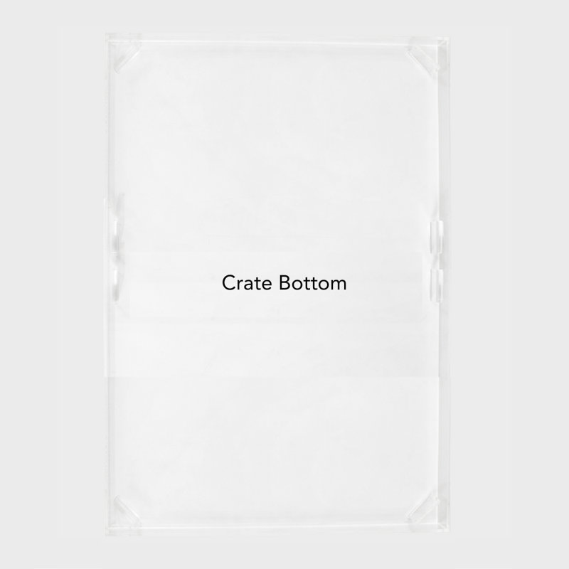 Medium Clear View Pet Crate with Silver Latch, Khaki Cushion, Linen