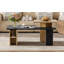 Ensemble de 2 tables basses gigognes de style campagnard, table basse rectangulaire de salon, ensemble de tables basses, petites tables basses, table d'appoint de canapé pour le salon-1220132500