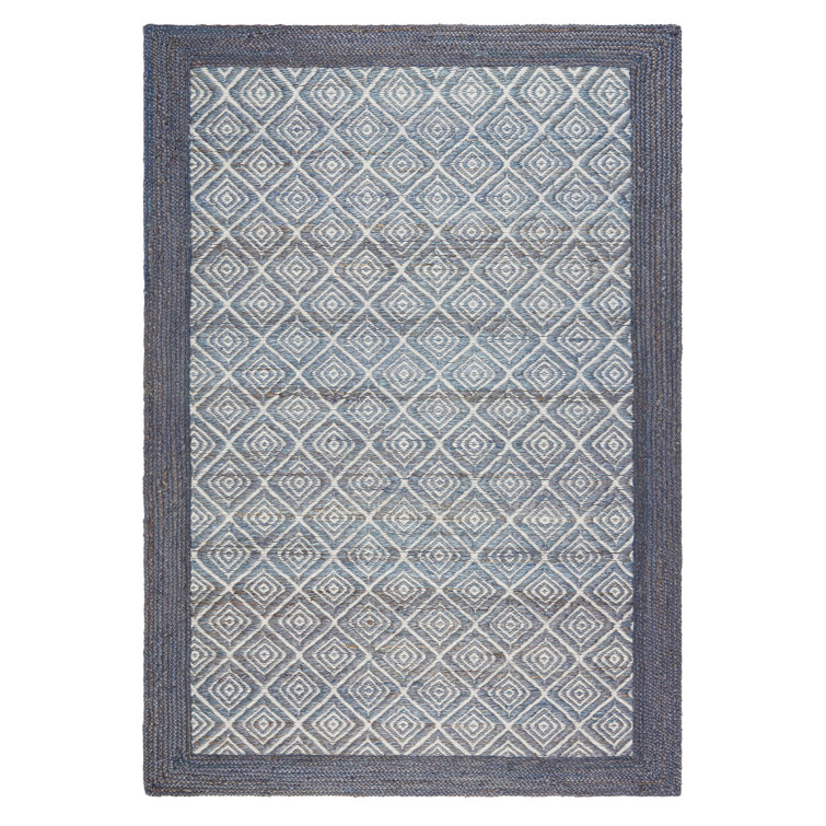 Town & Country Terra Nalani Textured Diamond Area Rug Midnight Blue