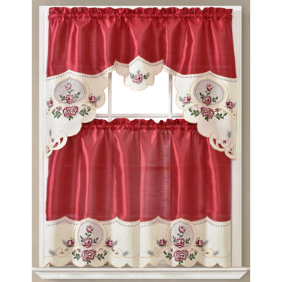 Meier Floral Swag Kitchen Curtain