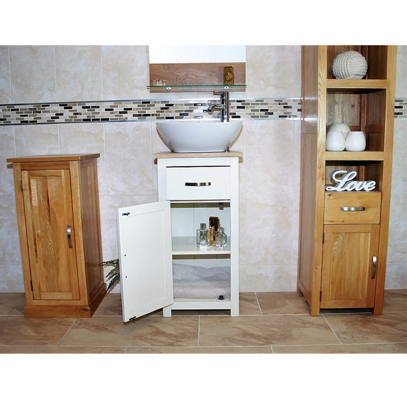 Yusuf 400mm Single Bathroom Vanity with Vessel Ceramic Basin