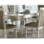 Dining 7Pc Set Champagne Finish Table W Leaf Glass Insert Top-1335677352