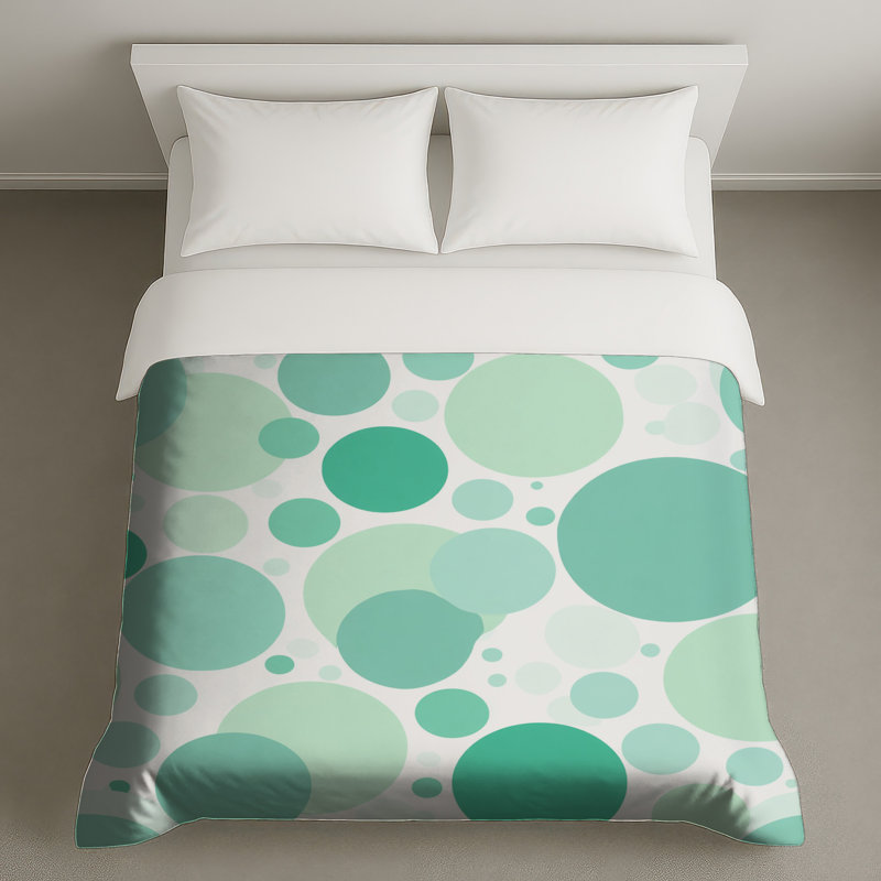 Housse de couette abstraite Circles Bedding, Grand lit