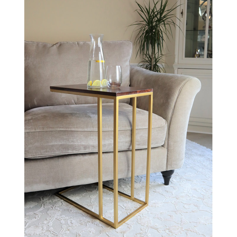 Norbrook C Table End Table, Brown, Gold