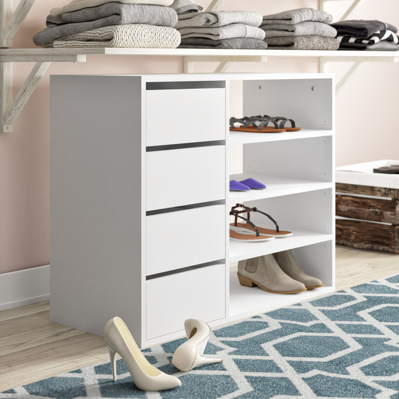 12 Pair Shoe Rack, White