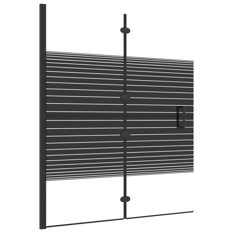 Apollinaire 800mm W x 1400mm H Folding / Bi-Fold Semi-Frameless Tub Door with Clear Glass, 140cm H x 120cm W x 0.4cm D