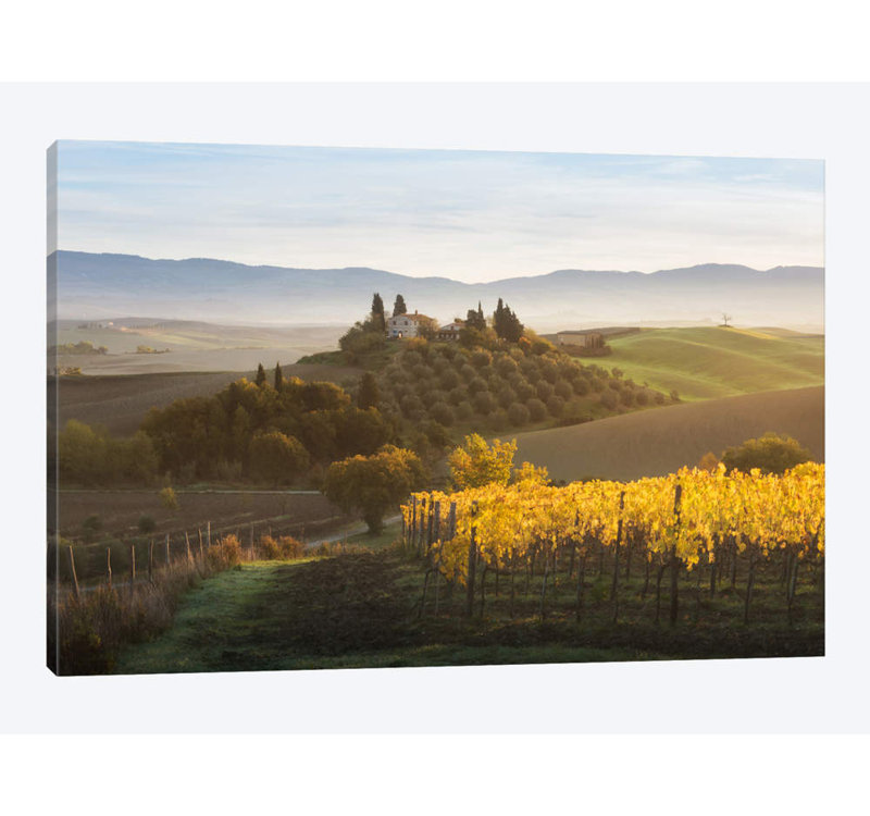 «Autumn in Tuscany I», reproduction de photo sur toile, H 26 po x l 40 po x P 1,5 po