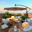 Parasol d'extérieur à énergie solaire à DEL-1132889330