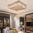 Prichard 9 Lights Modern Luxury K9 Clear Crystal Ceiling Light Square Decorative Chandelier