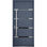 Porte d'entrée extérieure prémontée en acier deux 1105, émail noir, inserts en acier inoxydable, style moderne, peinte, largeur 91,4 cm x hauteur 203,2 cm, ouverture à droite vers l'intérieur