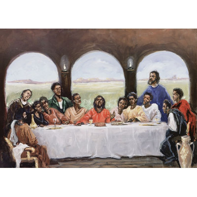 " Black Last Supper " Painting Print