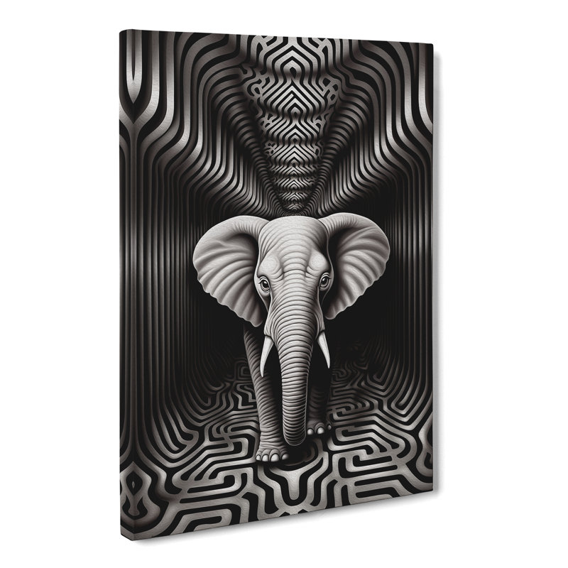 Elephant - Print, 50cm H x 35cm W x 3cm D