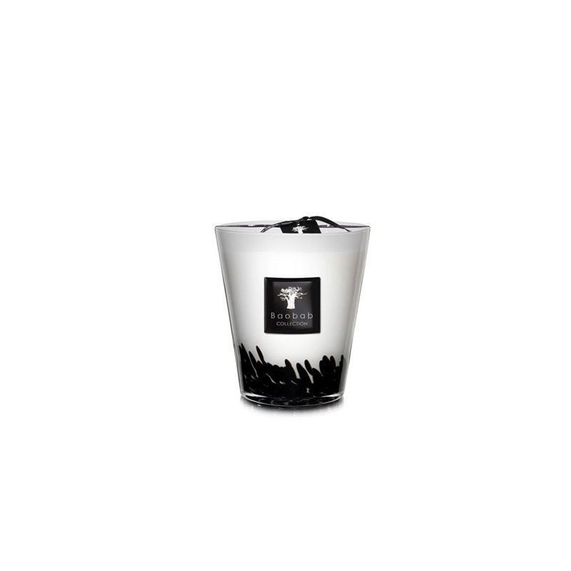Feathers Black, 6.3" H x 5.85" W x 5.85" D