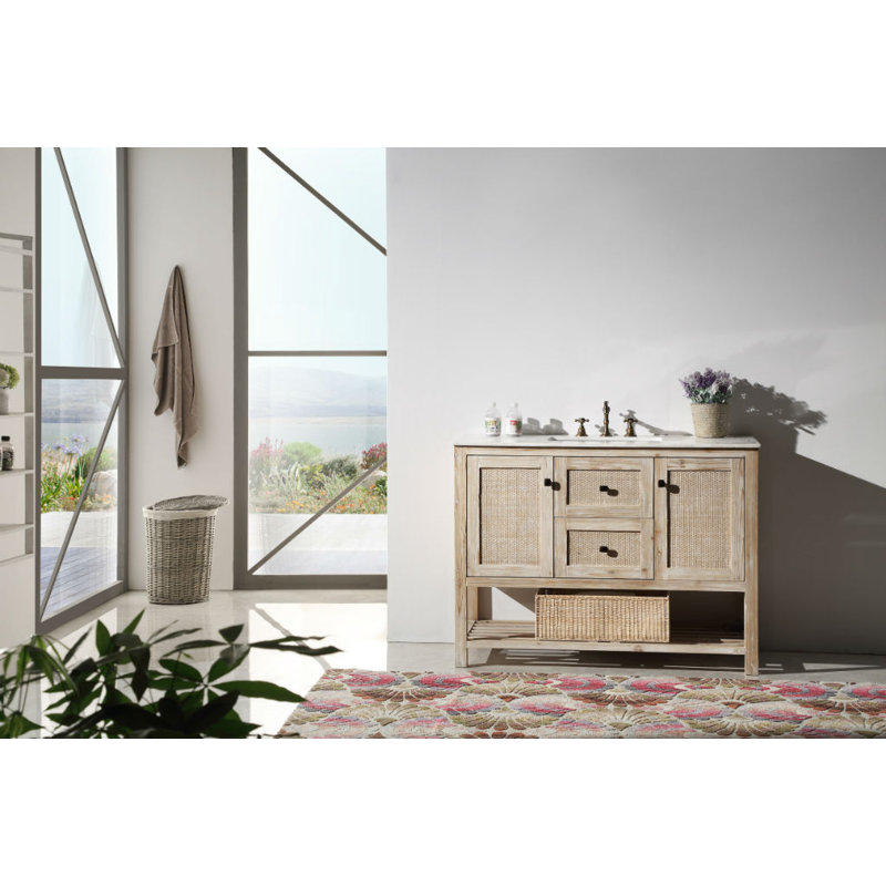 48'' Single Bathroom Vanity with Stone Top