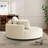 Wide Corduroy Swivel Chair And Fluffy Sleeper Sofa With 360° Rotation For Living Room And Lounge-247949098