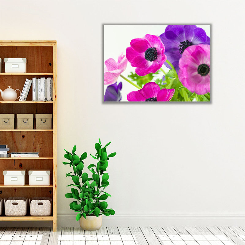 «Bunch of Anemone Flowers», reproduction d'art sur toile, H 30 po x l 40 po