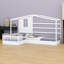 Wood House Bed , 2 Solid Bed L Structure With Fence And Slatted Frame-86402996