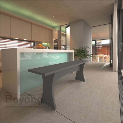 Banc de salle à manger Coney en gris anthracite - ensemble de 2