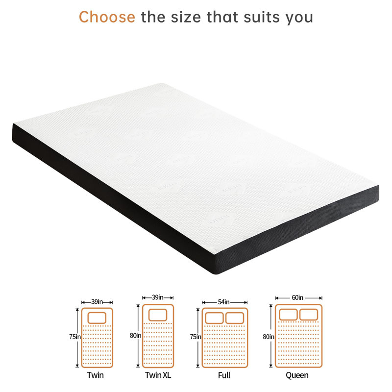 6 Inch Twin Gel Memory Foam Mattress Waterproof Medium Firm Kids Mattress in a Box Pressure Relief CertiPUR-US, 6inch