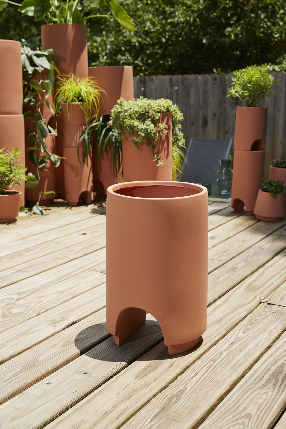 Nassau 11" Ceramic Nursery Pot, 14.5" H x 7" W x 7" D