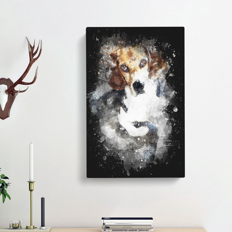 Beagle Dog - Wrapped Canvas, 60cm H x 40cm W x 3cm D