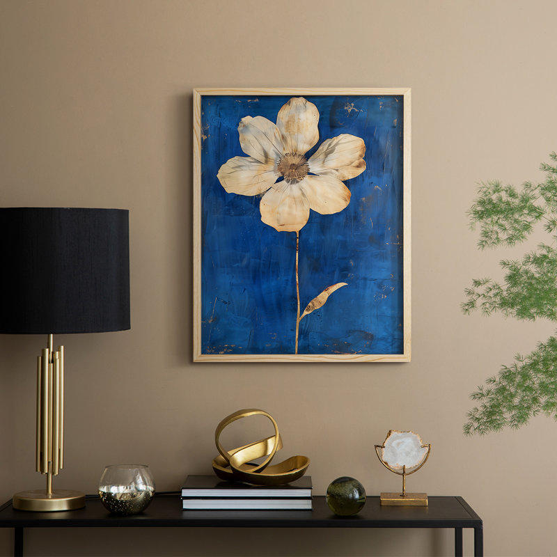 Reproduction encadrée FLORAL Series Lxxviii - bois massif, H 21 po x l 17 po