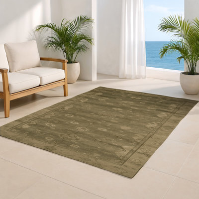 Tapis intérieur et extérieur brun Overdyed