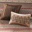Courtepointe rouge très grand / très grand - 5 pièces géométriques et motifs avec coussins décoratifs-119105164-119105163