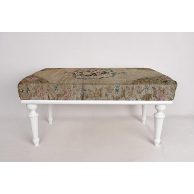 Cotton Upholstered Bench