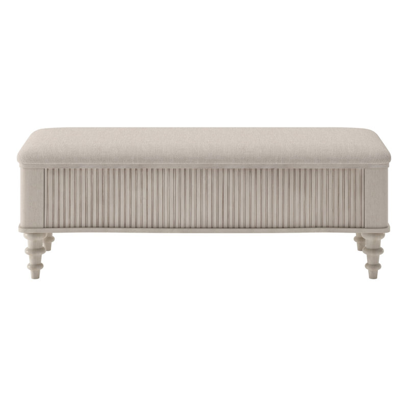 Banc repose-pieds de rangement multifonctionnel de 50,8 pouces avec sièges confortables et rangement caché pour les espaces de rangement