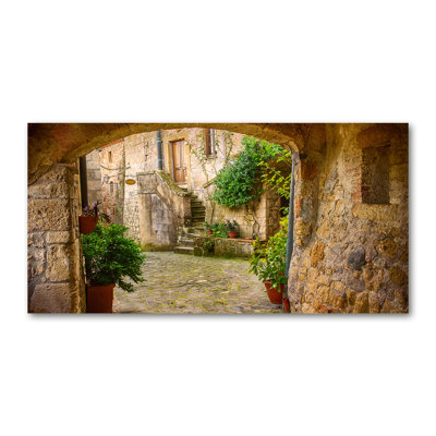 A Charming Street - Wrapped Canvas Print