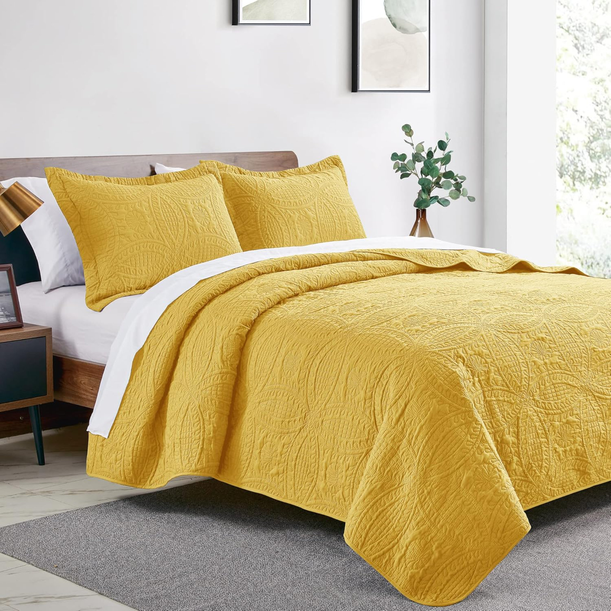 Yellow Bedspreads King Size