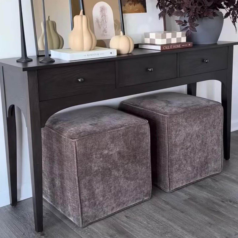 Console style français rétro noir, 31.5" H x 70.9" L x 15.7" W