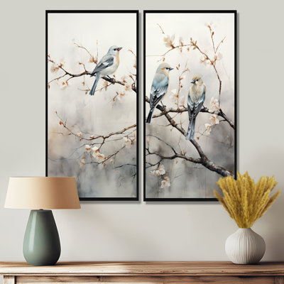 «Birds On The Brink IV», art mural grand oiseau
