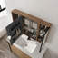 Armoire de toilette 41,7 po avec rangement, armoire à pharmacie murale avec porte miroir, tablettes réglables en verre