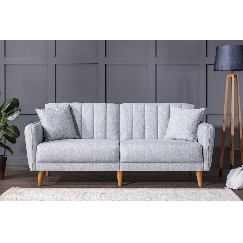 Oritz 2 - Piece Living Room Set, Grey 100% Linen