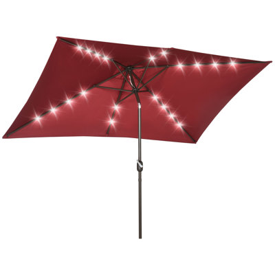 Parasol de marché rectangulaire lumineux 6 pi 4 po x 9 pi 8 po Mungo