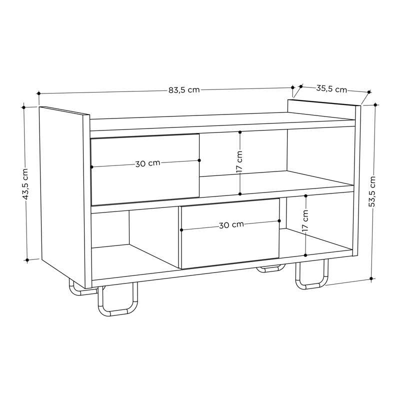 Cannonleague Polyester Upholstered Storage Bench, White/Oak