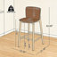 Ensemble de tabourets de bar d'intérieur en bois noyer